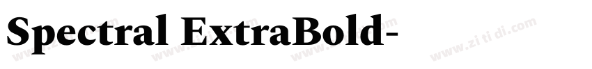 Spectral ExtraBold字体转换